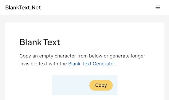 Using Blank Text Generators